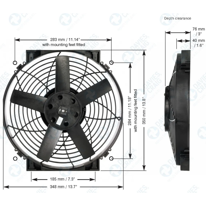 Wentylator Davies Craig Thermatic® 14" 356mm 24V | kutysilnik.pl