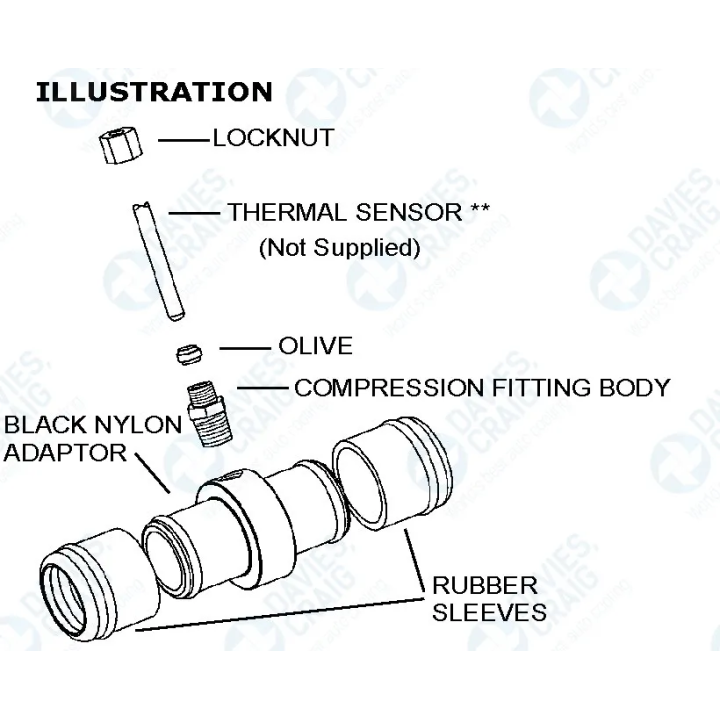 Davies Craig Temperature Sensor Adaptor Kit - 35mm Inline Adapter | kutysilnik.pl