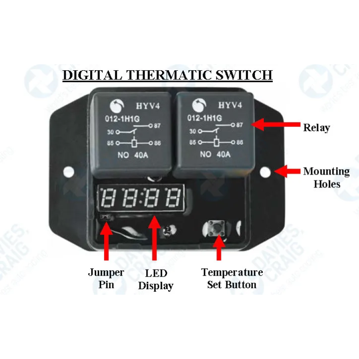 Davies Craig Digital Thermatic® Fan Switch Kit | kutysilnik.pl
