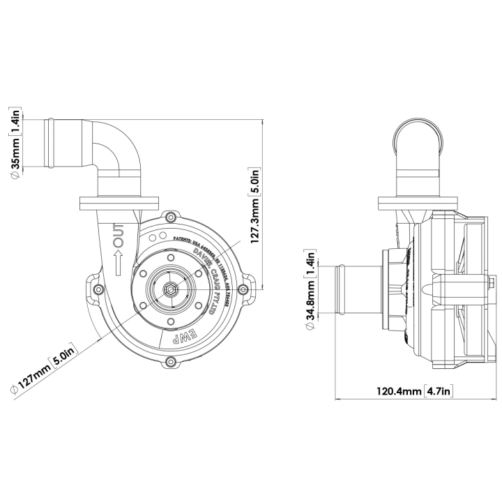 Davies Craig EWP80 Alloy Flange Combo - Remote Electric Water Pump & Controller (12V) | kutysilnik.pl