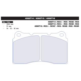 Klocki CL Brakes 4066T16 RC5 RC6 RC6E RC8 RC8R | kutysilnik.pl