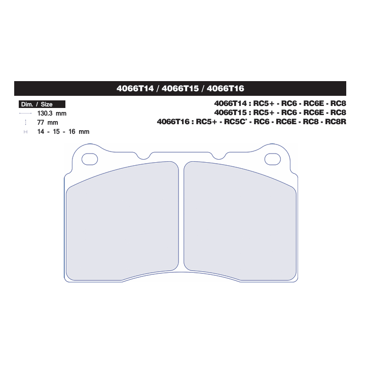 Klocki CL Brakes 4066T16 RC5 RC6 RC6E RC8 RC8R | kutysilnik.pl